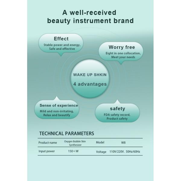 Струя воды кислорода RF машины dermabrasion гидры 8 In1 ультразвуковая