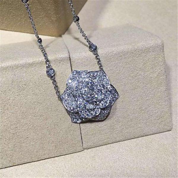 Luxury jewe factory gold diamond  Necklace 18k gold  white gold yellow gold rose gold diamond Necklace