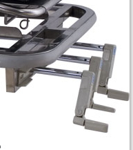 Chariot-brancard d'hôpital pour patients à hauteur variable pour transport en réanimation, capacité 150 kg