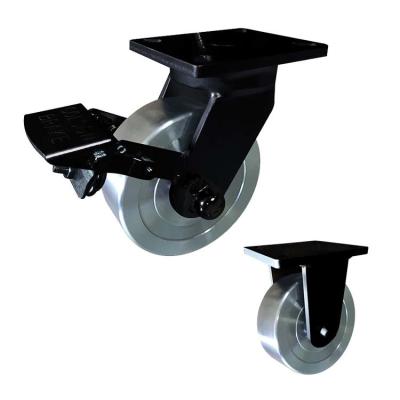 Forged Steel 10 Inch Heavy Duty Caster Wheels 6600lbs Loading With Brake