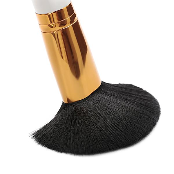 White Gold Jessup 15 Pcs Makeup Brush Set dense Handcrafted