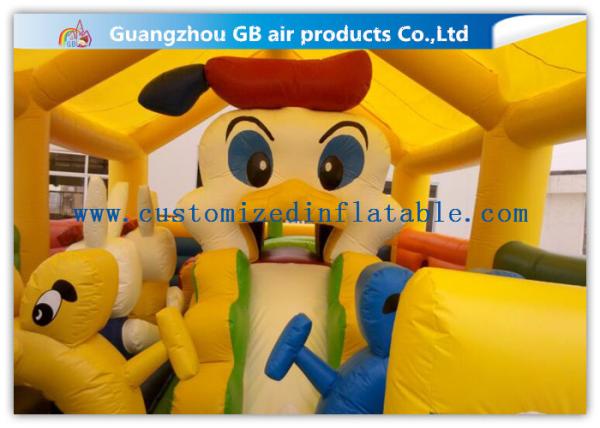 Sunflower Waterproof 	Inflatable Amusement Park 0.55mm PVC Tarpaulin For Kids Playing