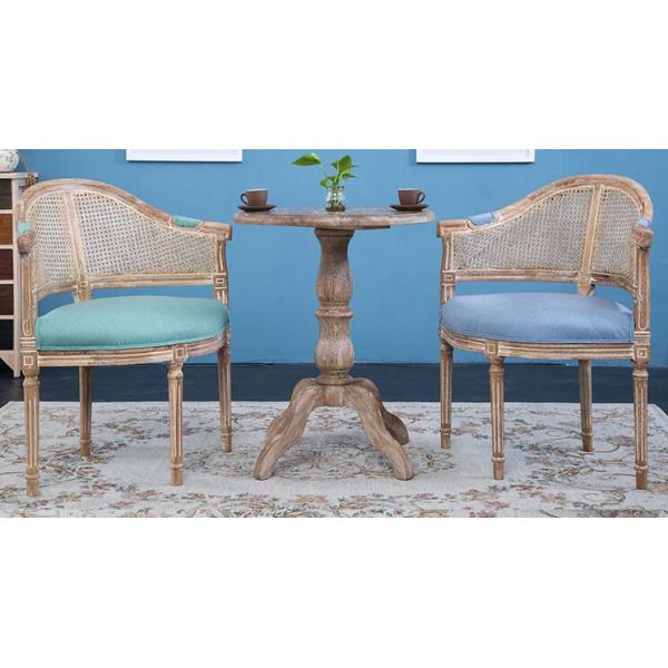 Antique rental wedding upholstery chair event furniture with wooden carved rattan back chair with armrest and cushion