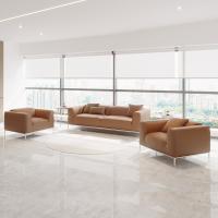Sofa de chambre de bureau de 3 places, ensemble de canapés en cuir synthétique moderne