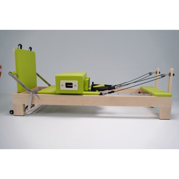 U+PL001M Wooden Pilates Equipment Maple Pilates Reformer Adjustable with Aluminum Alloy Guide Rail