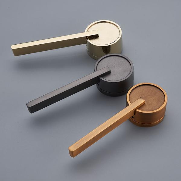 Черная ручка PVD латунный яркий Chrome замка Mortise разделения двери