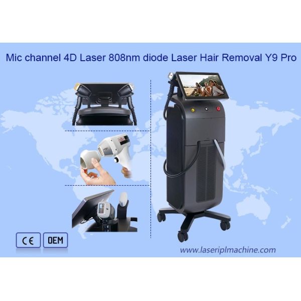 Single Handle 3 Wavelength 808 755 1064nm 1200W Diode Laser Hair Removal Y9 Pro