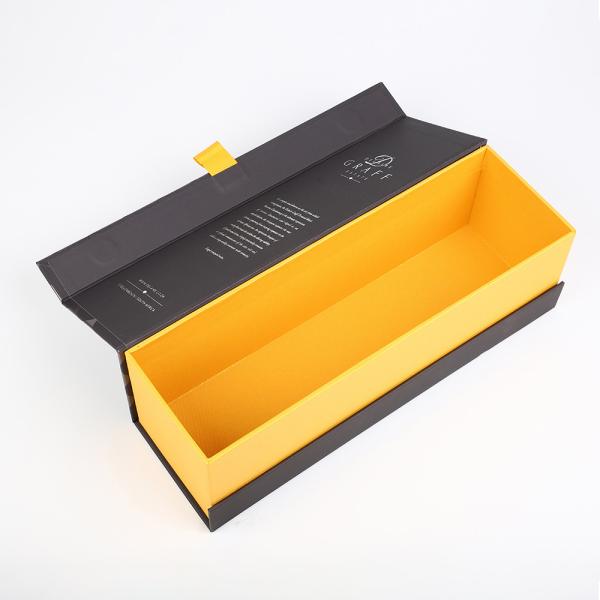 Magnets Flap Luxury Rigid Box Single Wine Glass Gift Beverage Bottle Spirit Cardboard