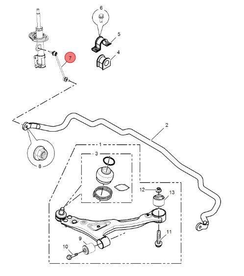 Barre de stabilisation frontale en fer pour MG5/Roewe 350 50016116 dans le système de suspension automobile