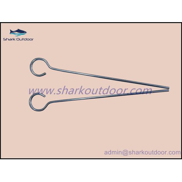 Round head steel wire tent pegs