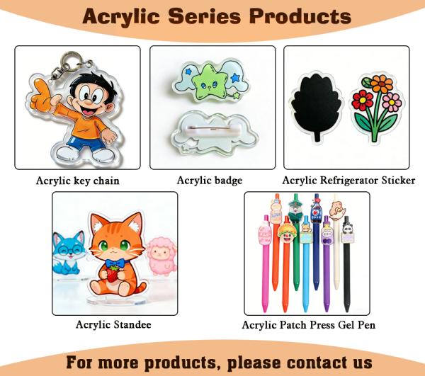 Custom Double-sided Acrylic Stand Transparent Rotating Plaque Clear Acrylic Standee Humanoid Character Desktop Ornament Gif