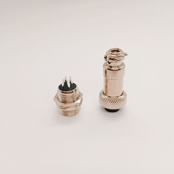 IP 65 Aviation Plug Connector RS765-M12 GX12-4 Pin Connector