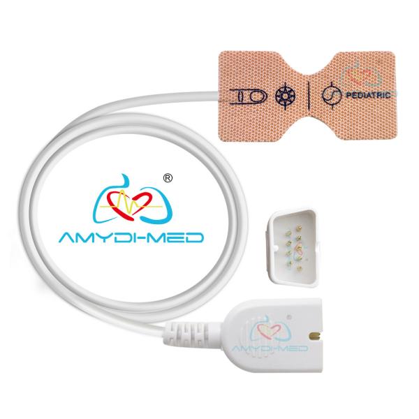 Medical Consumable DB9 9P Disposable Spo2 Sensor Pediatric Spo2 Probe For Nihon Kohden