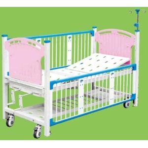 Deluxe Children Pediatric Adjustable Hospital Bed High Rail Powder Coated Steel