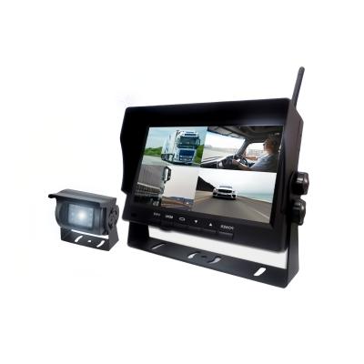 720P Kit de monitor de câmera de visão traseira sem fio de 7 polegadas com DVR à prova d'água IP67