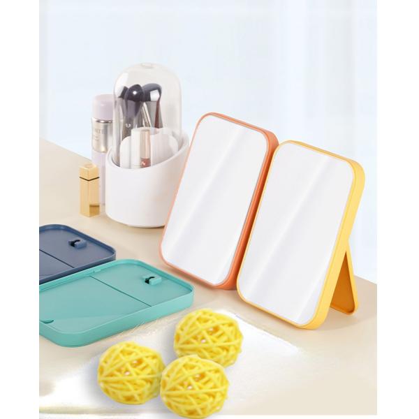 Fashion Design Plastic Glass Mirror Portable Desktop Vanity Compact Makeup for Desk