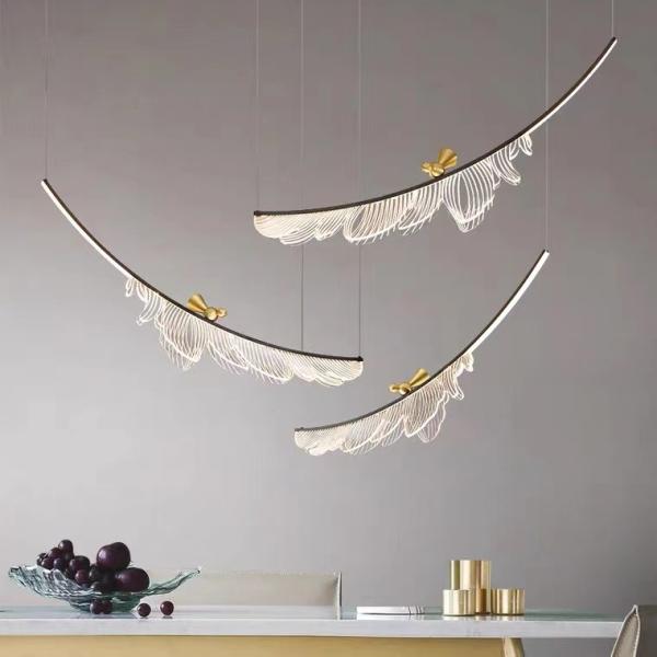 Gold Bird Led Pendant Light Fixtures Suspended Pendant Lamp