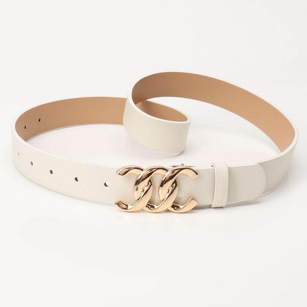 New Fashionable Thin Belt Multi-Color Women's Belts Twisted Gold Buckle Ladies Belt Faux Leather Adjustable for Jeans Dresses