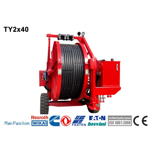 Transmission Line Stringing Equipment Hydraulic Tensioner With Diesel Engine
