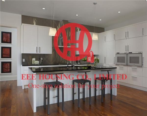 Customized Modern Lacquer Kitchen Cabinet with Excellent Design and Quality MOQ is 1 set & Shipping by Sea