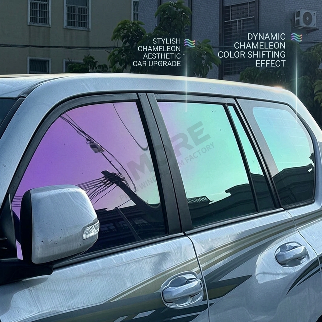 VLT 25% Chameleon Solar Tint Film , Chameleon Car Window Film 2mil