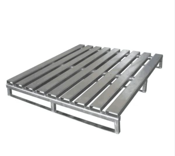 Galvanized Heavy Duty Steel Metal Pallet Flat Pallets Single Face Style 1500kg Load Capacity