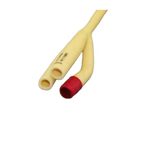 Желтые трубка катетера Foley латекса дренажа 3 гаван устранимая