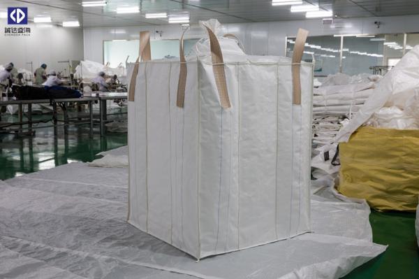 White Color Fibc Big Bag / Pp Container Bag 1000kgs Loading Weight ISO9001