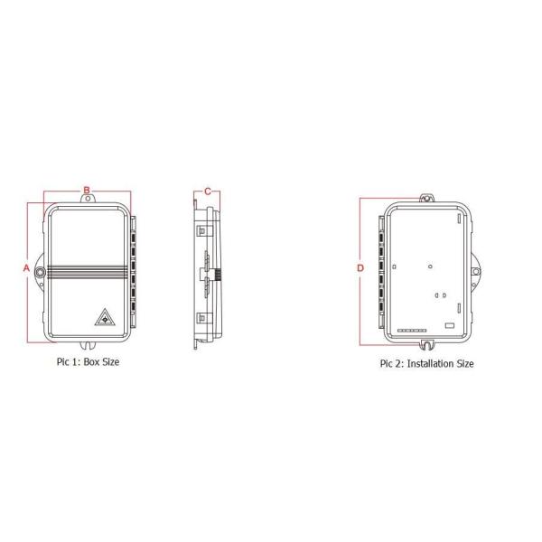 FTTH 6 портов кабельный кабель оптоволоконный распределительный ящик водонепроницаемый