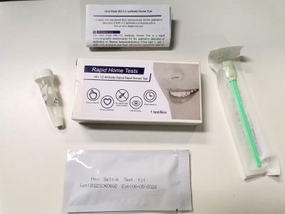 Teste fácil rápido exato do teste de tela do Hiv 1&2 em casa sem saliva do sangue oral