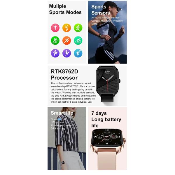 Cargador magnético de doble modo Reloj BlueTooth 1,95 pulgadas Regalos tecnológicos personalizados