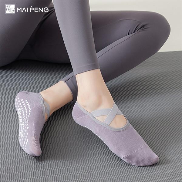 Sports Plain Non Slip Yoga Socks Backless Yoga Pilates Socks With Grips