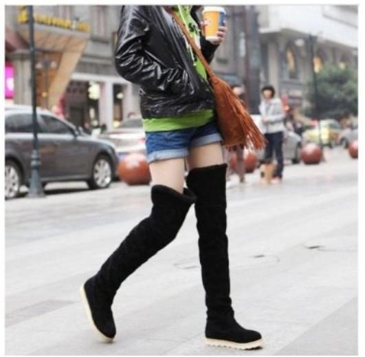 Newest Fashion Women's Knee Boots Over Knee Inner Wedge Boots Ladies Sexy Winter Snow boot