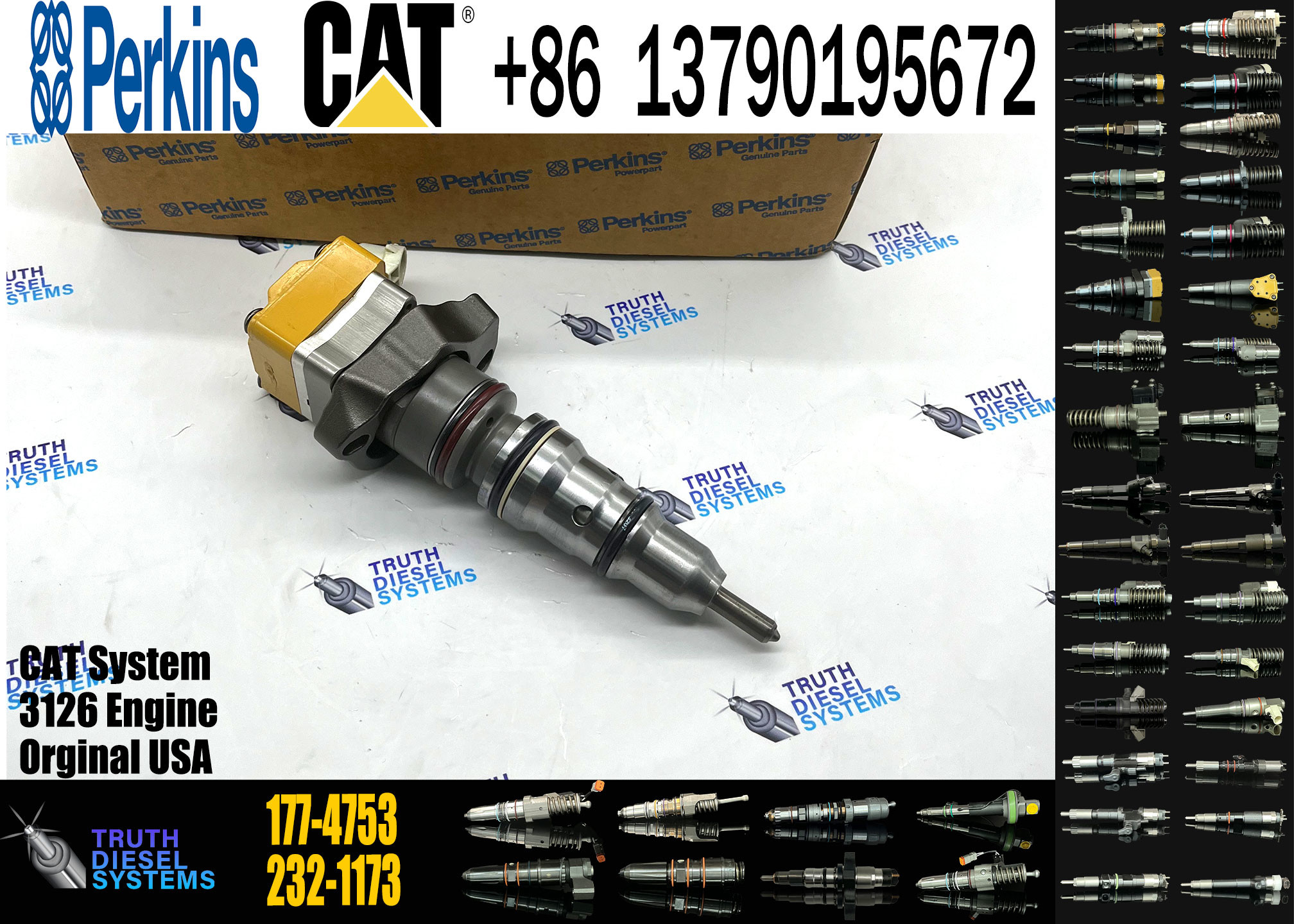 Оригинальный новый топливный инжектор сборка Cat частей двигателя 3126 cat инжектор 2321173 232-1173 для CAT 3408 3412 E дизельный двигатель