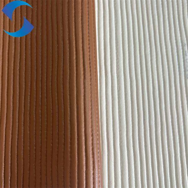 100% Polyester Brushed Backing Technics China fabric Embossed Leather Fabric for leather bag
