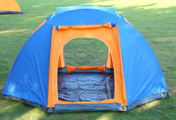 6-8 Person Double Layer Two Doors Camping 6-8 Person Waterproof Dome Shelter Family Cabin Large Hexagon Tent(HT6083)