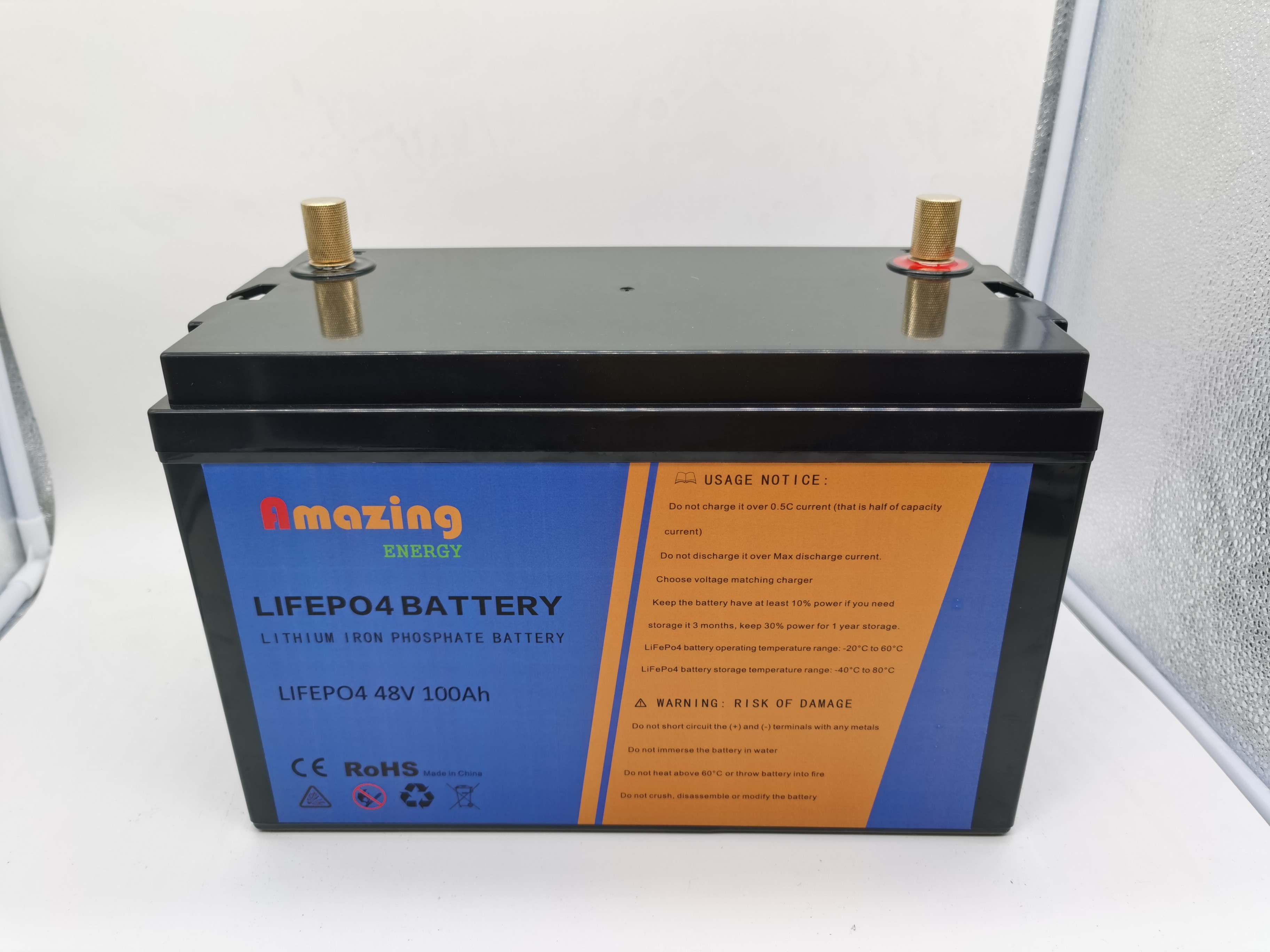 Батарея 48V 100Ah системы Lifepo4 хранения силы для домашнего накопления энергии