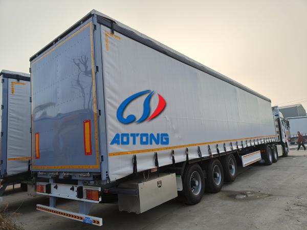 Bulk Cargo Carrier Van Curtain Side Semi Trailer For Heavy Duty Transportation