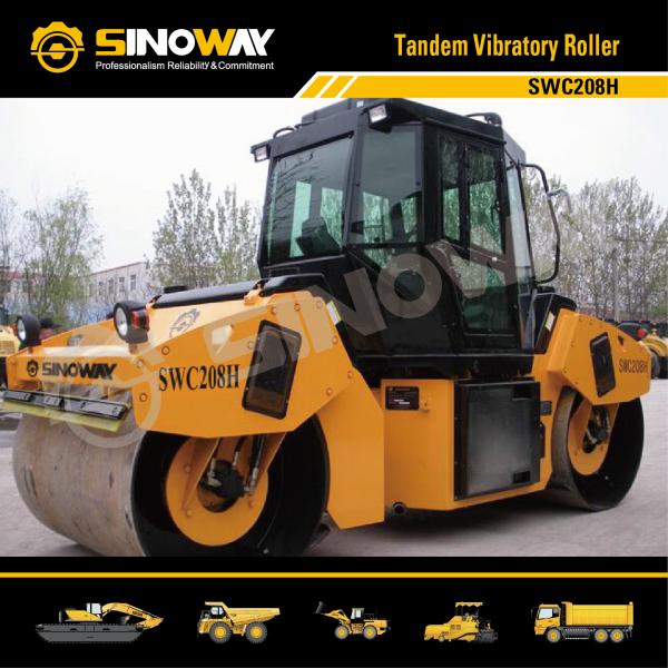 Heavy Buidling Conatsruction Equipment 8 ton Tendam Vibratory Roller for Asphalt Compaction