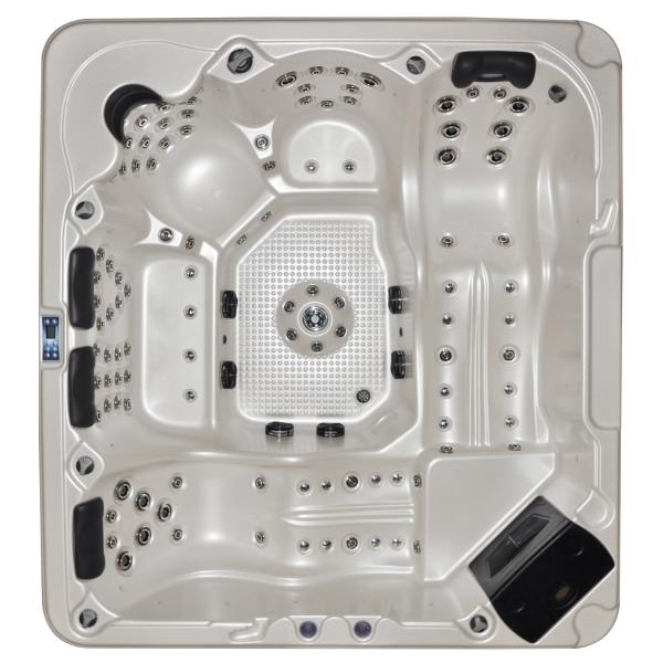 Shwim Spa Large Outdoor Swim Hot Tub with 4 Seats and 2 Full-Body Lounges