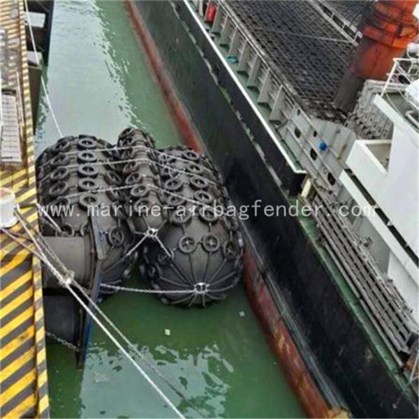 D3.5m X L6.0m Pneuamtic Rubber Fenders Marine Floating On Dock Bumper