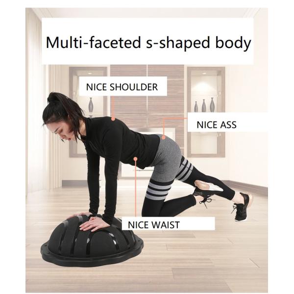 Anti Slip 600mm Half Anti Burst Yoga Ball Stability Trainer OEM