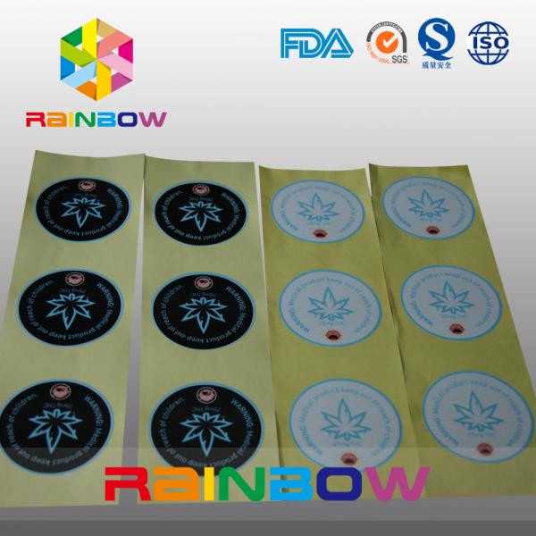 Colorful Vivid Irregular Economic Recyclable Custom Paper Labels Bottle / Plastic Bag