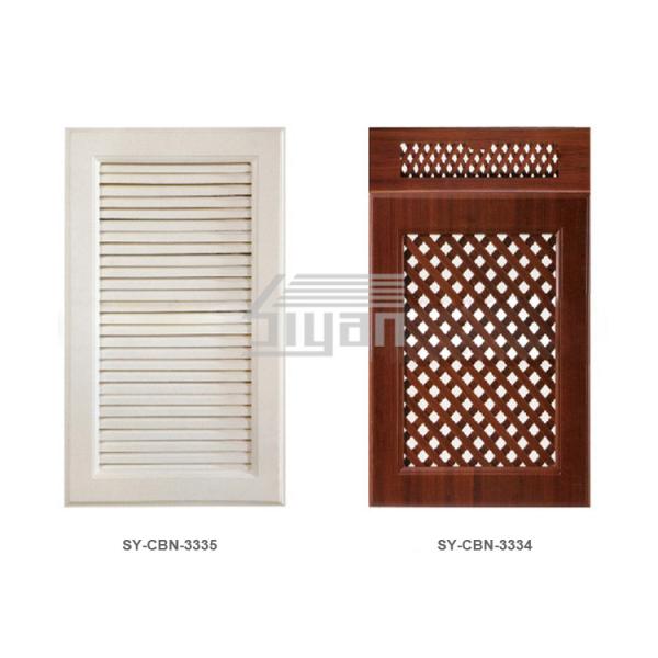 Ventilated Replacement Bathroom Cupboard Doors With Wood Grain Pvc Film Surface