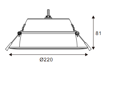 потолок СИД 25W 2200LM 8inch освещая IP44 делает ранг водостотьким для домашнего освещения
