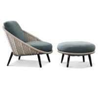 Modern Leisure Rattan back All Weather Outdoor Sofa Chair Patio Garden Furniture Handmade Wicker Sofa