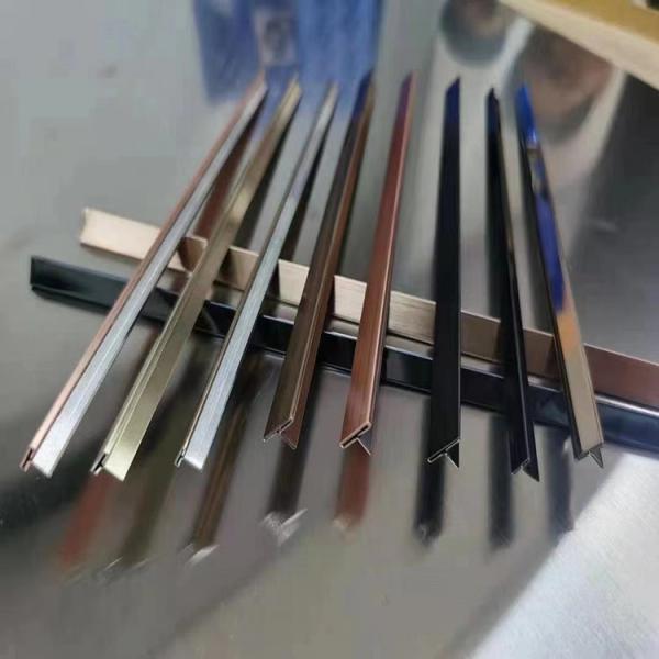 Rose Gold Black Silver  Stainless Steel Decorative Profiles 304 Decoration Ceramic Tile Trims