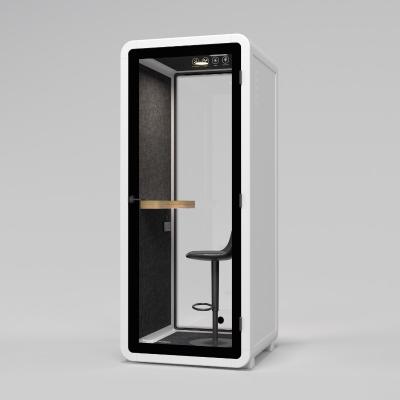 Portable Acoustic Meeting Pods White With Aluminum Frame Material