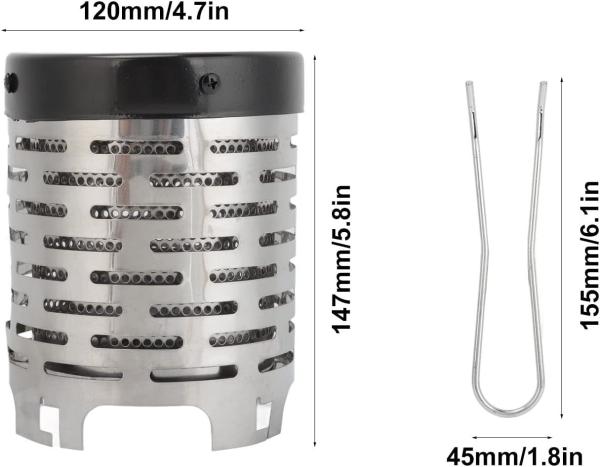 Stainless Steel Camping Heating Stove Cover, Camping Mini Heater Warming Stove Cover for Outdoor Backpacking Hiking