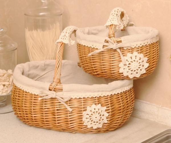 Handmade Natural Willow Wicker Picnic Basket Cheap Lunch Bags Hot sale products Outdoor Lunch Basket